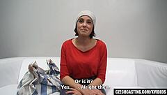 Sexy Student with Big Tits Rides in Casting Session