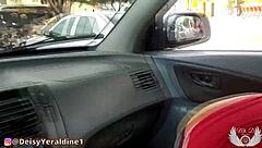 Deisyyeraldine flashes tits and ass in city streets