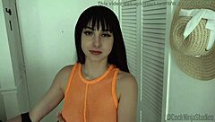 Adorable step sister does striptease under blackmail