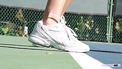 My tennis coach wasn't ready when I showed him my smooth pussy.