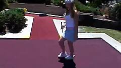 Petite teen april decides to go solo outdoors for some teasing masturbation.