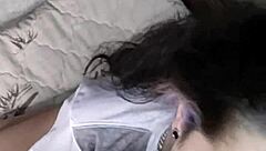 White Wolf, show me deepthroat skills with White Moon's facial!