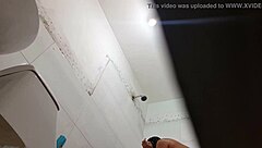 Spying on Mexican Teen Showering After School via Hidden Cam