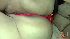 big-assed wife shows off in thong during hardcore fucking