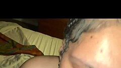 Ebony BBW Keeps Sucking Monster Cock After Cumshot in POV