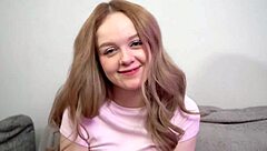 Stepcousin masturbating in cute teen 18+ doggystyle blowjob bent over scene
