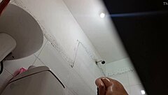 Spying on Mexican Teen Showering After School via Hidden Cam