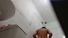 Spying on Mexican Teen Showering After School via Hidden Cam