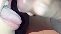 My wife swallows huge cumshots and swaps mouthfuls in this facial cumslut scene