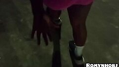 walking in rio street, well-endowed guy fucks stranger without condom and cums inside?