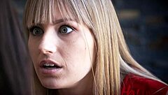 blonde teen in lingerie masturbates