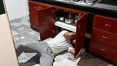 Horny Mature Woman Fucks Kitchen Repair Guy With Monster Cock