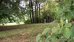 Busty Milf Fucks Big Cock Outdoors!