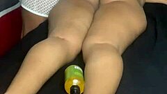 practicing a sensual massage on my pretty step sister with oiled big ass