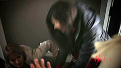 blonde teen in lingerie masturbates