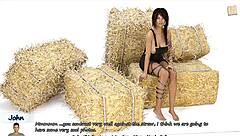 sexy brunette shows big fake boobs and ass for homemade camera