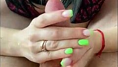 Submissive Brunette Fingers Dick And Swallows Cum In Fetish Session