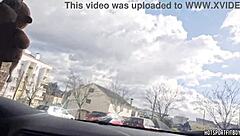 Cute Guy Masturbates Big Cock in Public Car Parking