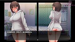 In night walk 4, she goes to the convenience store with naked lower body, excited to climax.