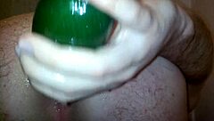 i'm the gay guy with a vegetable in my ass during shower sex