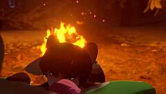 Furry character sucking cock in hentai anime style