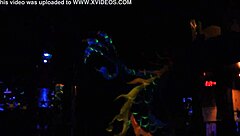 Descriptive of Queen Glow performing in LK Metro with dancing