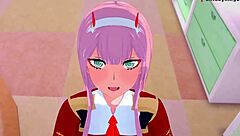 zero two having hard sex free pov darling in the franxx