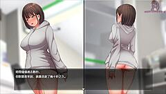 In night walk 4, she goes to the convenience store with naked lower body, excited to climax.