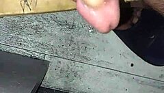 gay guy gives handjob and cums solo