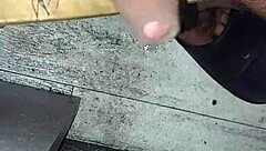 gay guy gives handjob and cums solo