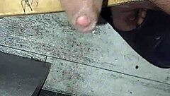 gay guy gives handjob and cums solo