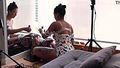 Behind the Scenes Porn Actress Gaps Big Ass with Monster Cock Cumshot Facial