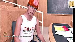 feeling the intense passion in a hot kiss with jill in the changing rooms from being a dik