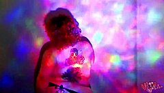 Plump redhead BBW strips naked, rips clothes, and gets oiled in goddess worship