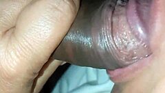 Savoring big cock oral, leaving it wet