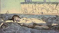 Vintage Cartoon Drawings with Erotic Themes