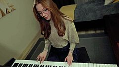 Babe with long hair unleashes passion sensually