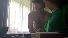 russian amateur distracted from gay sex by phone call during homemade session
