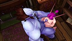 Blue Man and Elf in Wild Warcraft Porn Parody