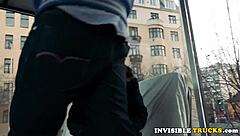 Public Cumswallower Babe Enjoys Sucking Cock Outdoors in Jeans