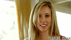 Taming an excited hard willy with small tits teen
