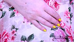 cute brunette nerd auditions on porn casting couch with massage