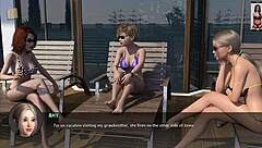 Intense lesbian reunion with licking big tits and cunilingus