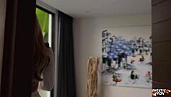 Redhead wife twin sister bent over for big ass worship and cum in mouth homemade fuck