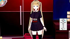 Hot Hentai Gal with Big Tits in 3D Action