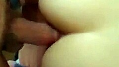 Petite girl takes huge dildo creampie in miniskirt