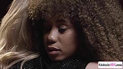 ebony babe facesits blonde milf!