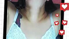 Watch this slut deepthroat and play anal with spit?