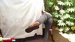 Oh god, that brunette babe gags on monster cock!