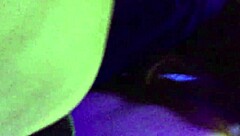 slutty peach receives handjob and blowjob in blowbang, swapping cum and gulping jizz